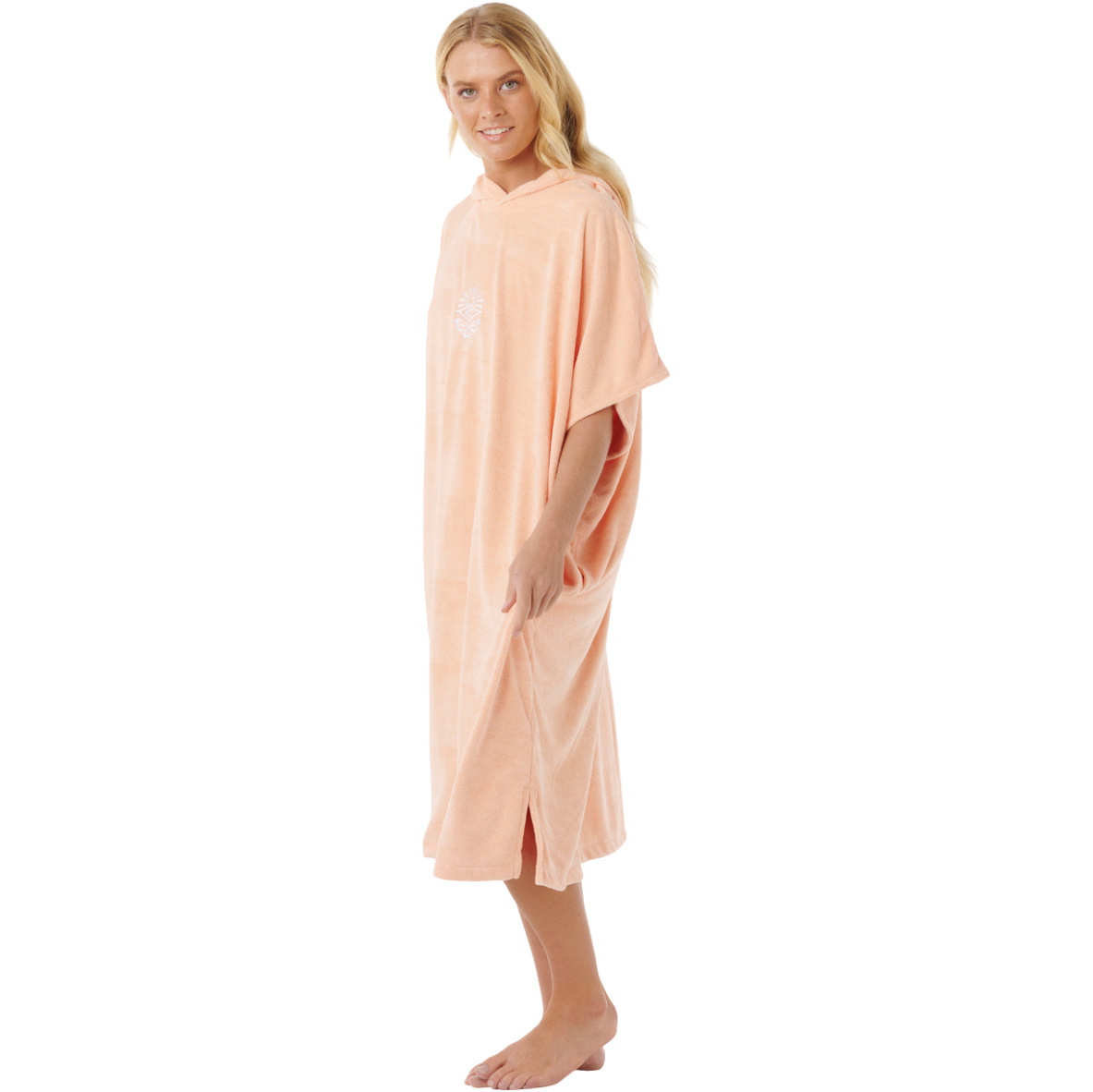 2026 Rip Curl Dame Classic Surf Håndklæde Med Hætte 00ZWTO - Bright Peach